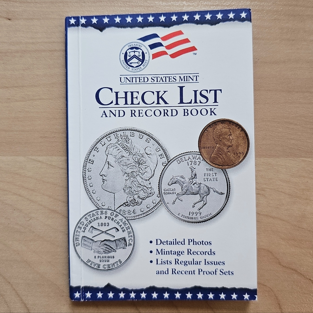 Hobby Numismatic Coin Collecting US Mint "Check List and Record Book"